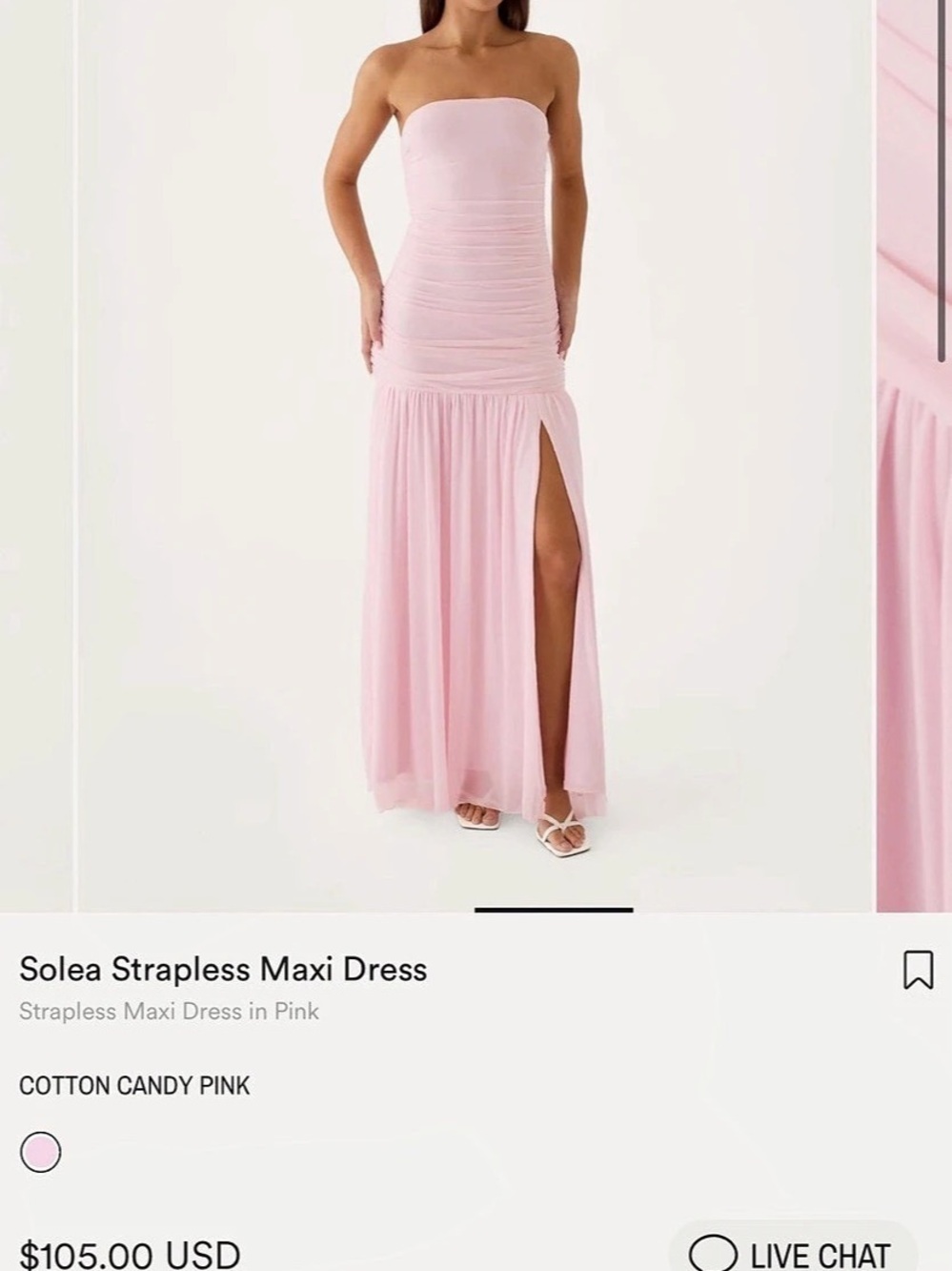 Peppermayo Solea Strapless Maxi Dress